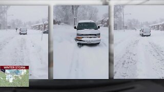 Mobile transport caregiver stuck in snow for more than 10 hours