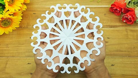 Love Shape Paper Cutting Design | How to Make Paper Snowflake Easy | Easy Paper Crafts