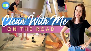 MINIMALIST BATHROOM MAKEOVER 💫 | Clean With Me On The Road