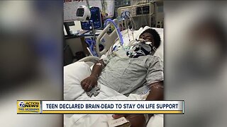 Teen declared brain-dead to stay on life support