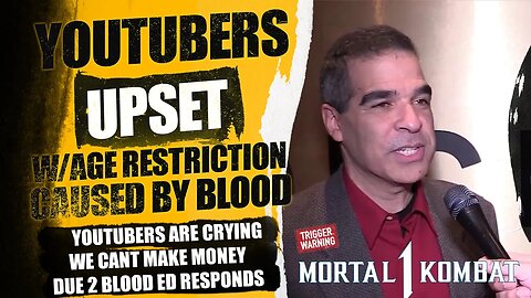 Mortal Kombat 1 : Youtubers COMPLAiNING About To Much Blood, Ed Boon Responds,This Is Frustrating!!