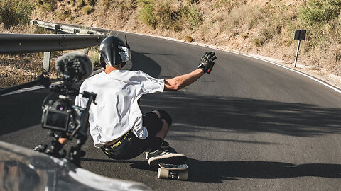 Skateboarder Chased in Spain