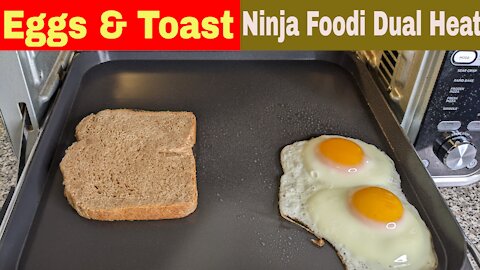 Fried Egg with Toast, Ninja Foodi Dual Heat Air Fry Oven Recipe