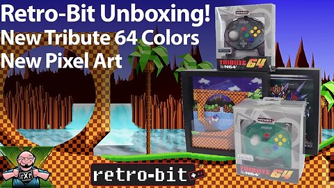 NEW Tribute 64 N64 Controllers In Fresh Colors! Unboxing Retro Bit Pixel Frame Art & MORE!