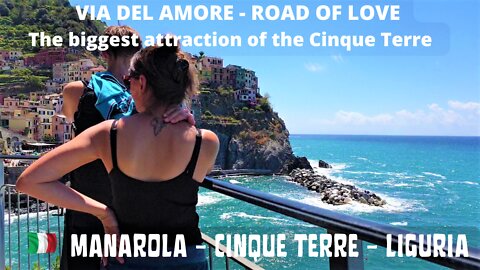 Manarola Italy, Walking Tour Via del amore - Road of Love, Liguria
