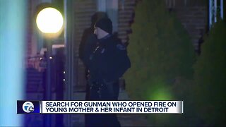 Young woman, one-month-old baby shot on Detroit's west side