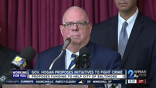 Hogan announces millions in funding, proposes legislation to fight Baltimore crime