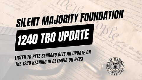 Update on HB 1240 TRO Hearing Today