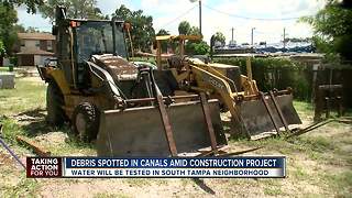 South Tampa homeowners worry city construction project is polluting canals