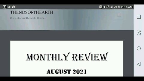 Review of August 2021 Monthly Review...