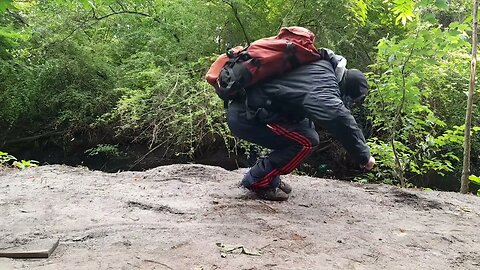 Rucking Masters - e01 Morning Workout : 36 lbs (579 oz / 16kg) Jumping, Balance, Stretch, Leg Lifts