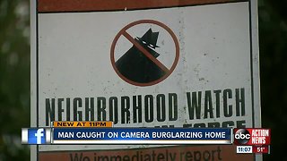 Brazen suspected burglar caught on camera inside Hillsborough Co. home