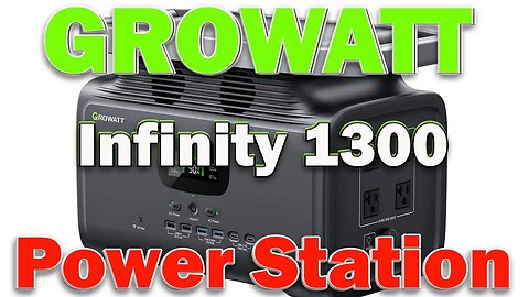GROWATT Infinity 1300 Portable Power Station 1800W Solar Generator Lifepo4 For Camping, Home Backup