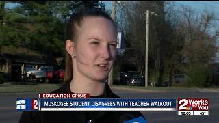 Muskogee Student Disagrees With Teacher Walkout