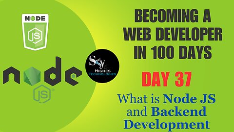 Node.js Tutorial | What is Node.js and Backend Development | Day 37 | Web development course 2023