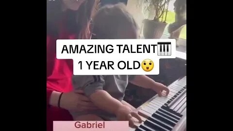 Amazing Talented 1 Year Old Gabriel Playing Piano!