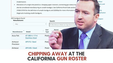 Chipping Away at the California Gun Roster