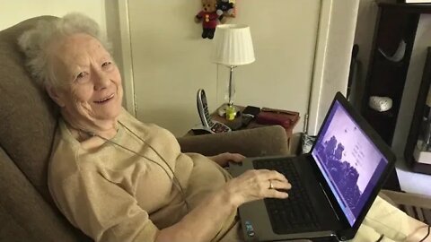Nan and her first computer