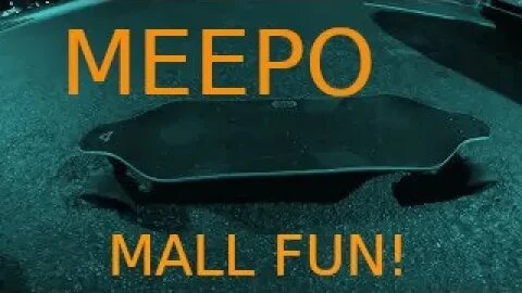 MEEPO Shuffle V4S ER : ELECTRIC SKATEBOARD AT THE MALL VERY WINDY : NIGHT RIDE FUN IN 4K POV!