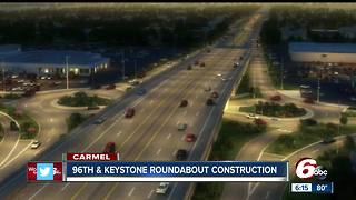Ramp construction begins Monday for new roundabout interchange at 96th and Keystone in Carmel