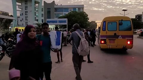 Stonetown, Zanzibar, Tanzania: bus(getting off In front of michenzeni mall evening time)