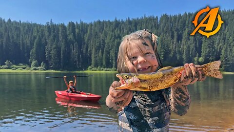 Catch and Cook Trout Fishing + Camping and Kayaking at Goose Lake WA