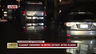 Southfield Freeway still flooded near Outer Drive in Dearborn Heights