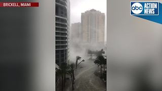 Cameras captured what looks like a tornado forming in the Brickell area of Miami