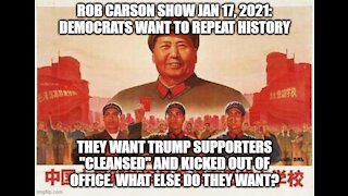 ROB CARSON SHOW JAN 17, 2021: PRAY FOR PEACE REVOLUTION.