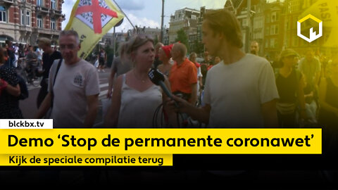 Demonstratie 'Stop de permanente coronawet', Amsterdam 4 september 2022 | blckbx compilatie