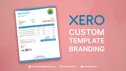 Xero custom template | Xero invoice template branding design