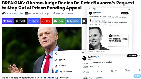 Elon Musk | Why Is Elon Musk Pushing a Carbon Tax? Why Will the Republican Party NOT Support & Rally Around Peter Navarro? Support Peter Navarro Today At: www.GiveSendGo.com/Navarro