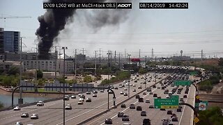 Large fire burning near Loop 202 and Rural in Tempe