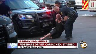 Rideshare driver carjacked, stabbed