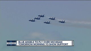 Blue Angels to fly over Michigan Tuesday morning to show support for frontline workers