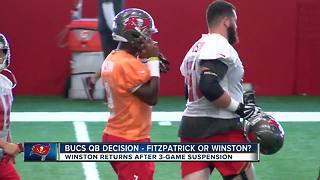 Jameis Winston practices, Tampa Bay Buccaneers still mum on starting quarterback for Sunday's game