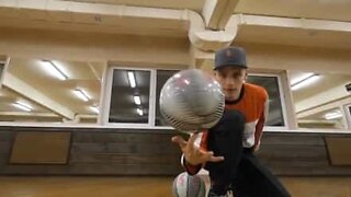 This young man can do any trick with a basketball