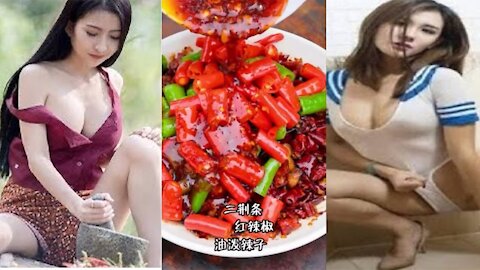Funny spicy Chinese food challenge - Tik Tok China 4
