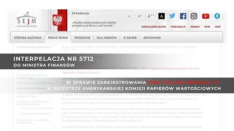 Oficjalnie ; Polska zarejestrowana w Nowym Yorku jako korporacja ,,REPUBLIC POLAND OF"