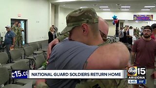 Loved ones welcome home Arizona National Guard soldiers from overseas