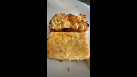 Mac and Cheese (all done) baked cornbread pan
