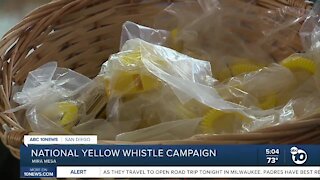 San Diego Joins "Yellow Whistle" campaign
