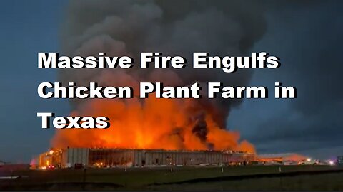 Massive Fire Engulfs Chicken Plant Farm in Texas