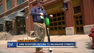 Lime scooters return to Milwaukee streets