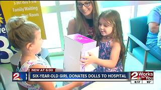 Girls in hospital receive dolls from 6-year old