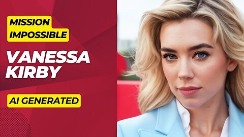 Portrait of Vanessa kirby Star of Mission Impossible 7 Movie 2023 - Ai Art