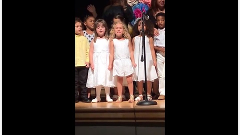 Talented Four-Year-Old Girl Gives Epic Performance At School Ceremony