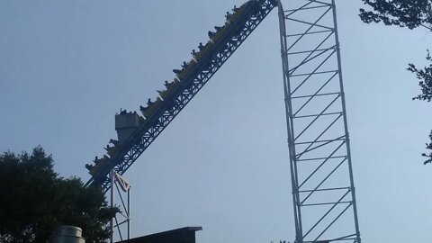 Millennium Force Coaster Stuck on Hill at Cedar Point September 11 2021