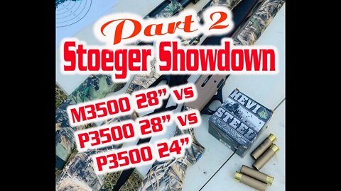 Part2 Stoeger 12 Gauge Shotgun Showdown. M3500 waterfowl edition vs P3500 28" vs P3500 24".