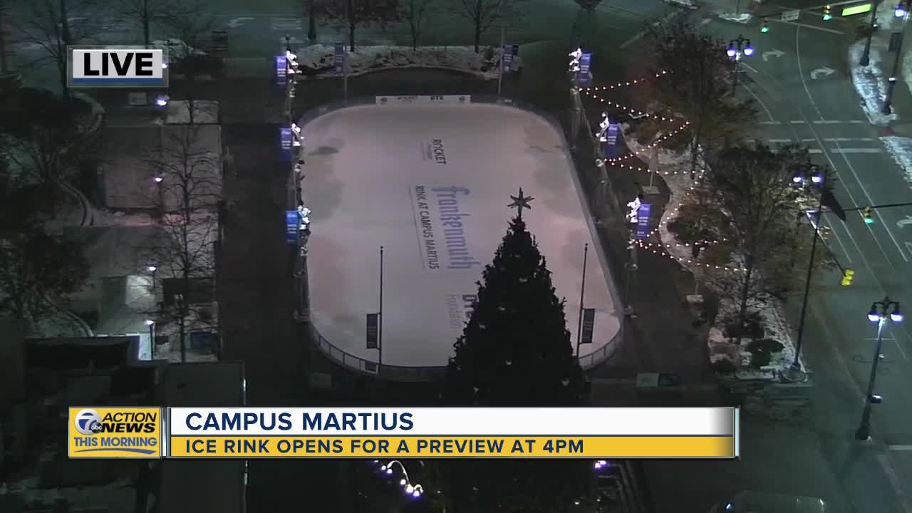 Campus Martius ice rink opens for a preview Friday afternoon